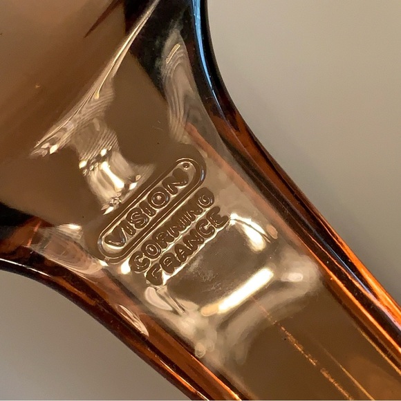 Vintage Pyrex Vision Corning Ware Glassware Pan Grab Heat-N-Eat Amber Set + Lids - Picture 5 of 14